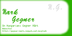 mark gegner business card